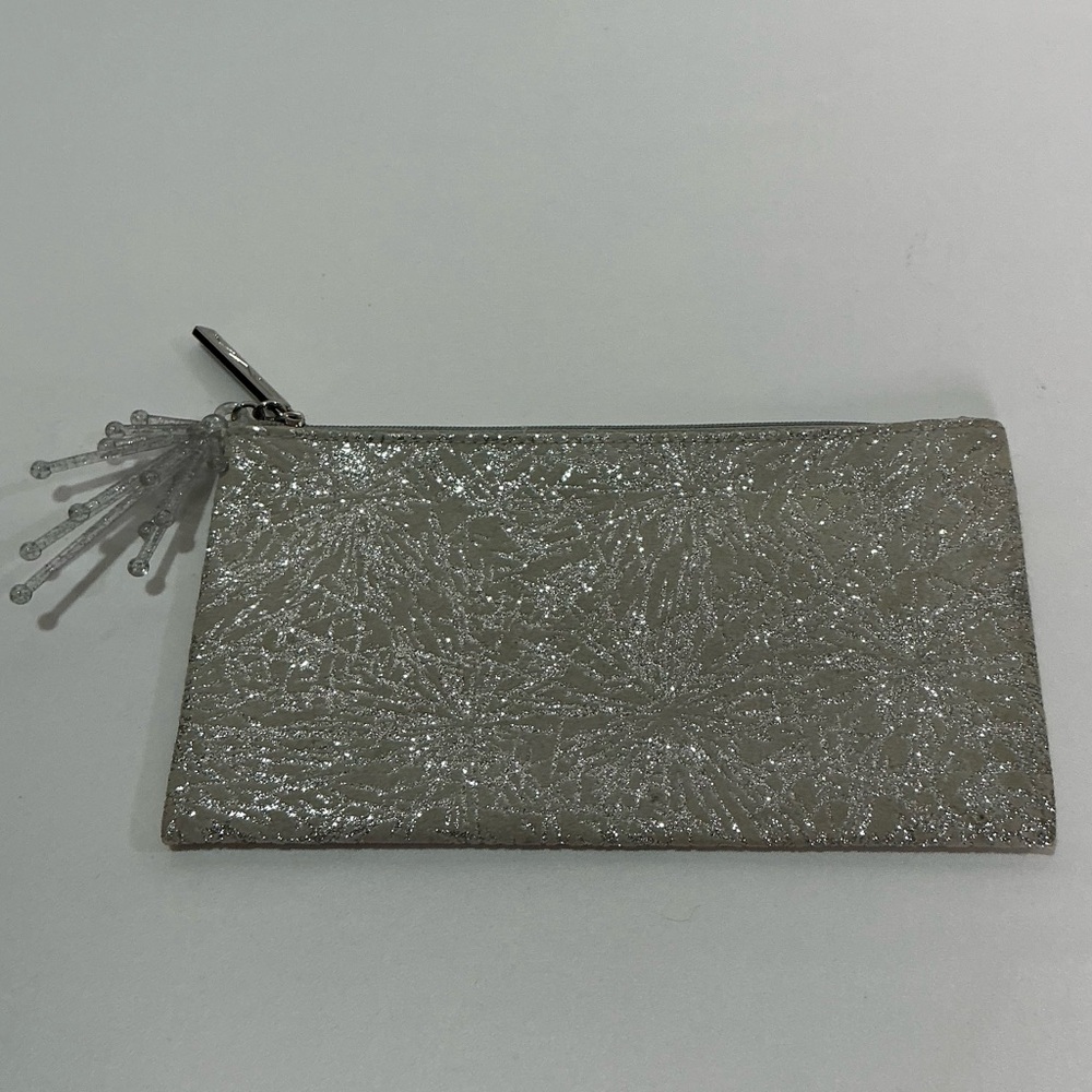MAC Silver Clutch Makeup Case snowflake
